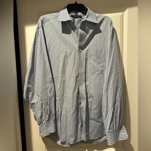 Tommy Hilfiger Mens Long Sleeve Botton Down Shirt Business Casual Size 34/35